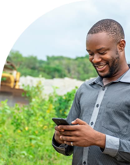 Contractor using GXA digital agents to help him submit a permit request on his local government's website