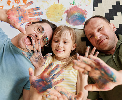 Family playing together