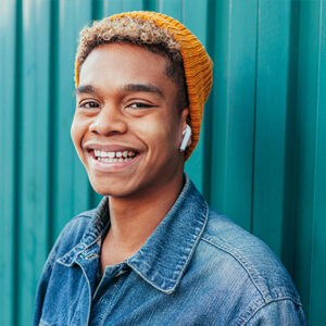 young person smiling