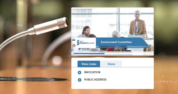 Microphones set up for public meeting