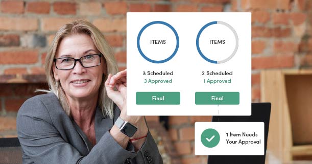 Woman managing meeting agenda