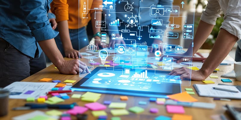 Coworkers working smarter with top minds and AI powered insights.