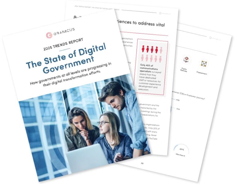 The State of Digital Government Report spread out to show multiple pages