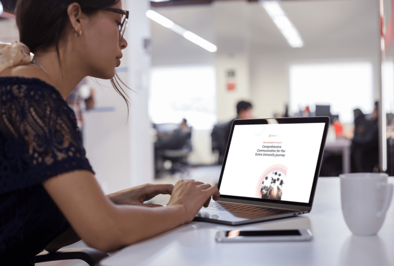 A woman reading through the 